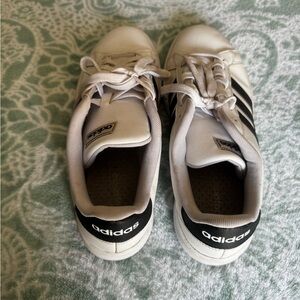 Adidas Classic White and Black Grand Court